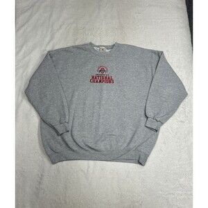 Vtg Y2K 2002 Ohio State Buckeyes National Champions Gray Sweatshirt Size 2XL